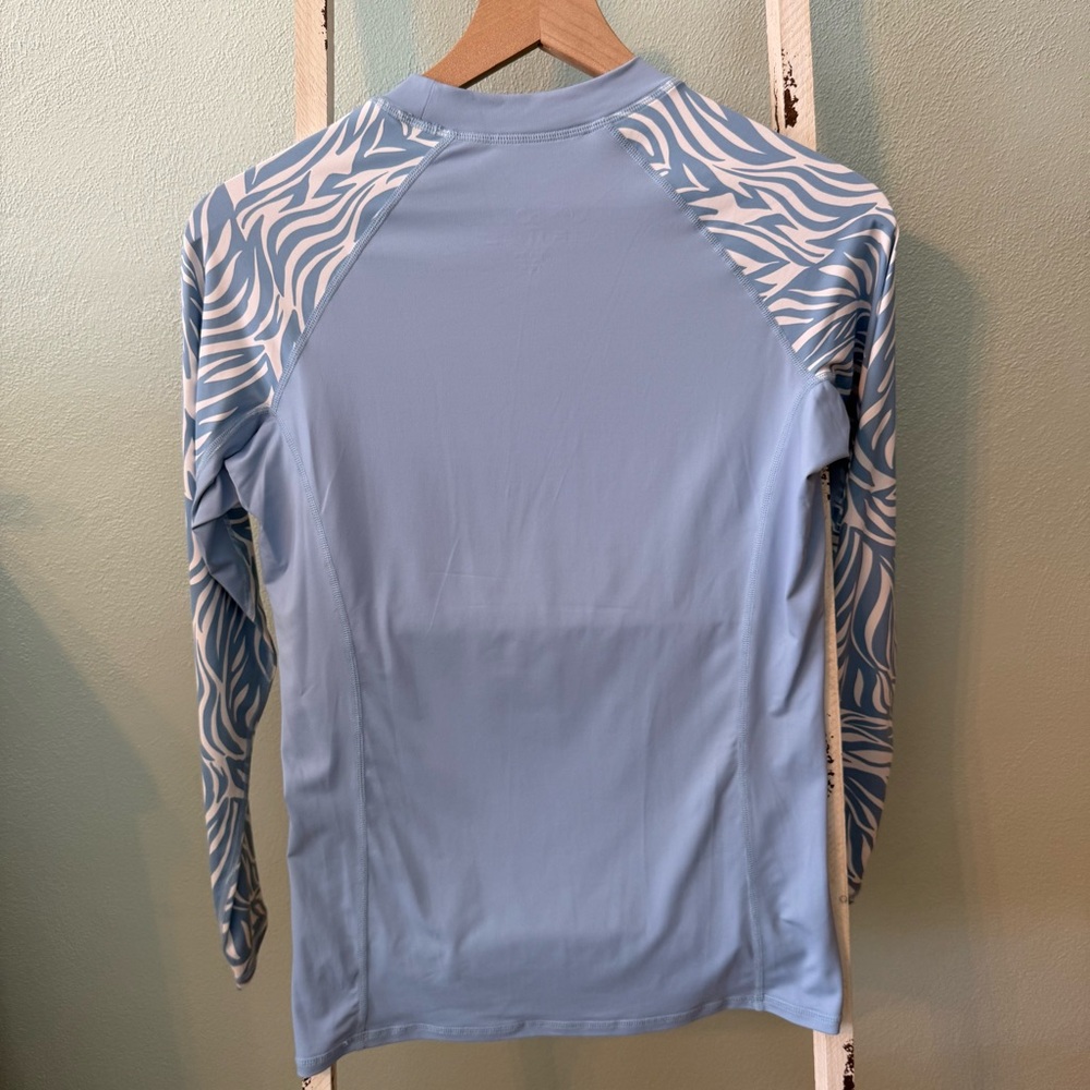 Kai Kanani Girls UPF 50 Swim Rash Guard Long Sleeve Size XL Light Blue - Picture 4 of 7